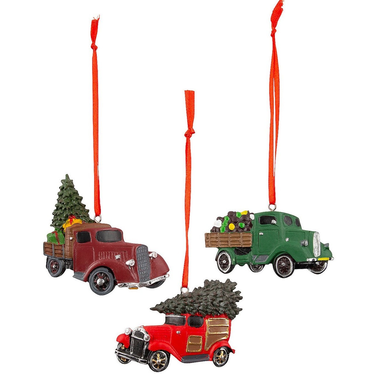 OT XMAS ORNAMENT VINTAGE TRUCK 1ct