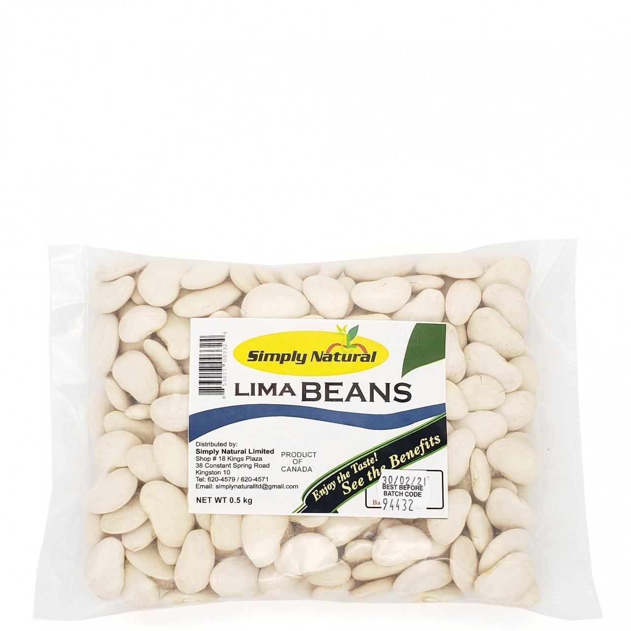 SIMPLY NATURAL LIMA BEAN 0.5kg
