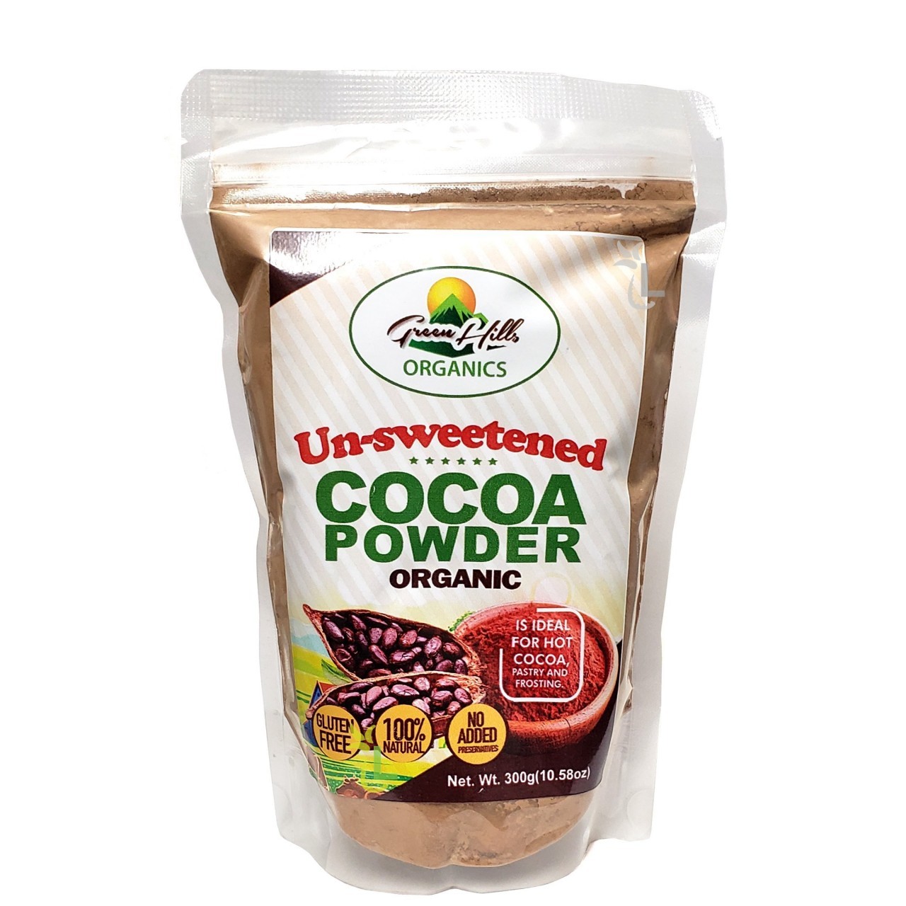 GREEN HILLS COCOA POWDER UNSWEETEND 300g