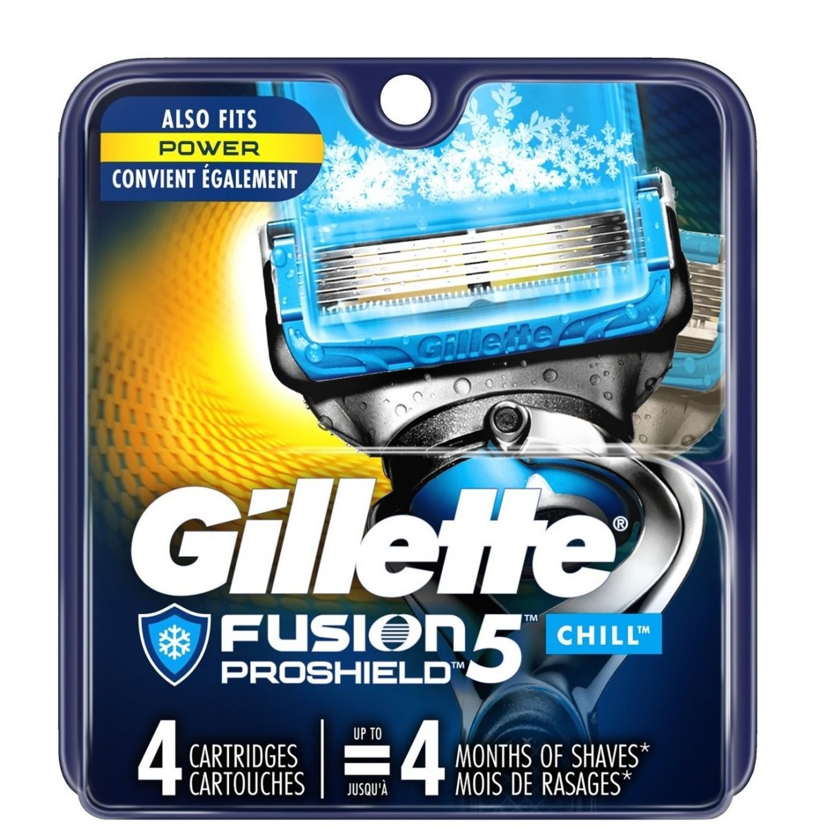 GILLETTE FUSION 5 PROSHLD CHILL CART 4s