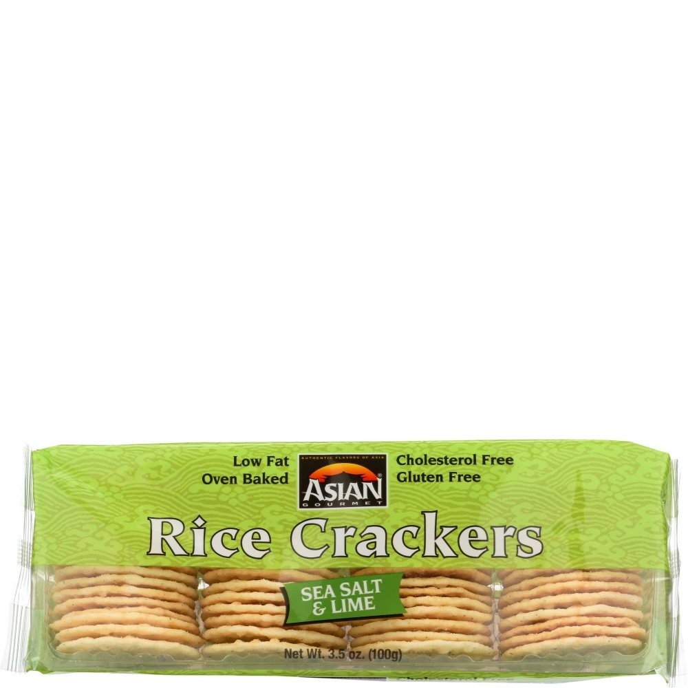 ASIAN GOURMET RICE CRACKERS LIME 3.5oz
