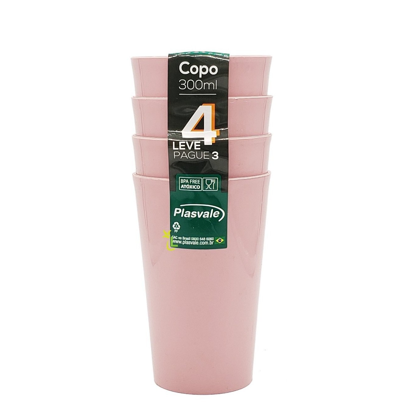 PLASVALE PLASTIC TUMBLER 4pk