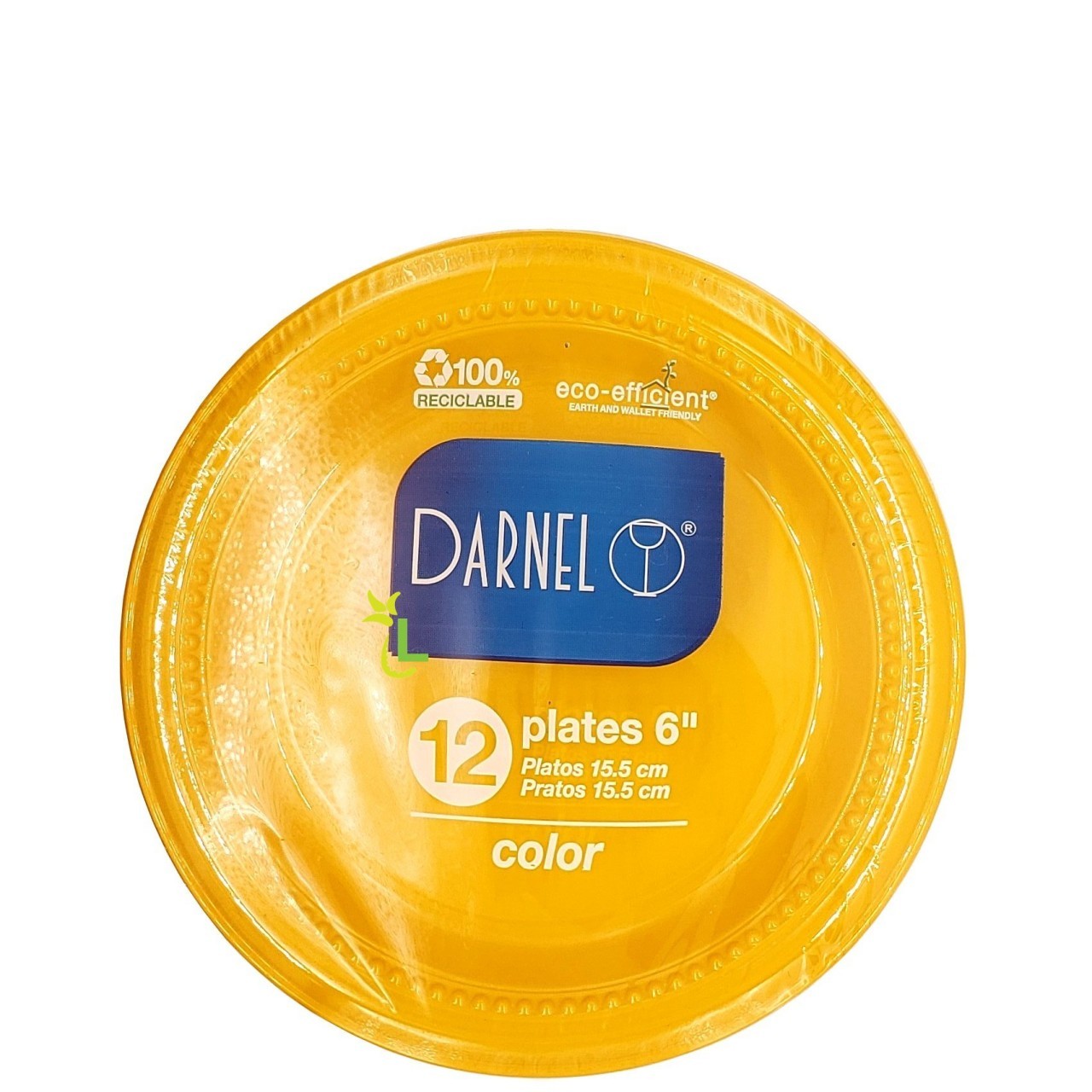 DARNEL PLATES YELLOW 12x6in