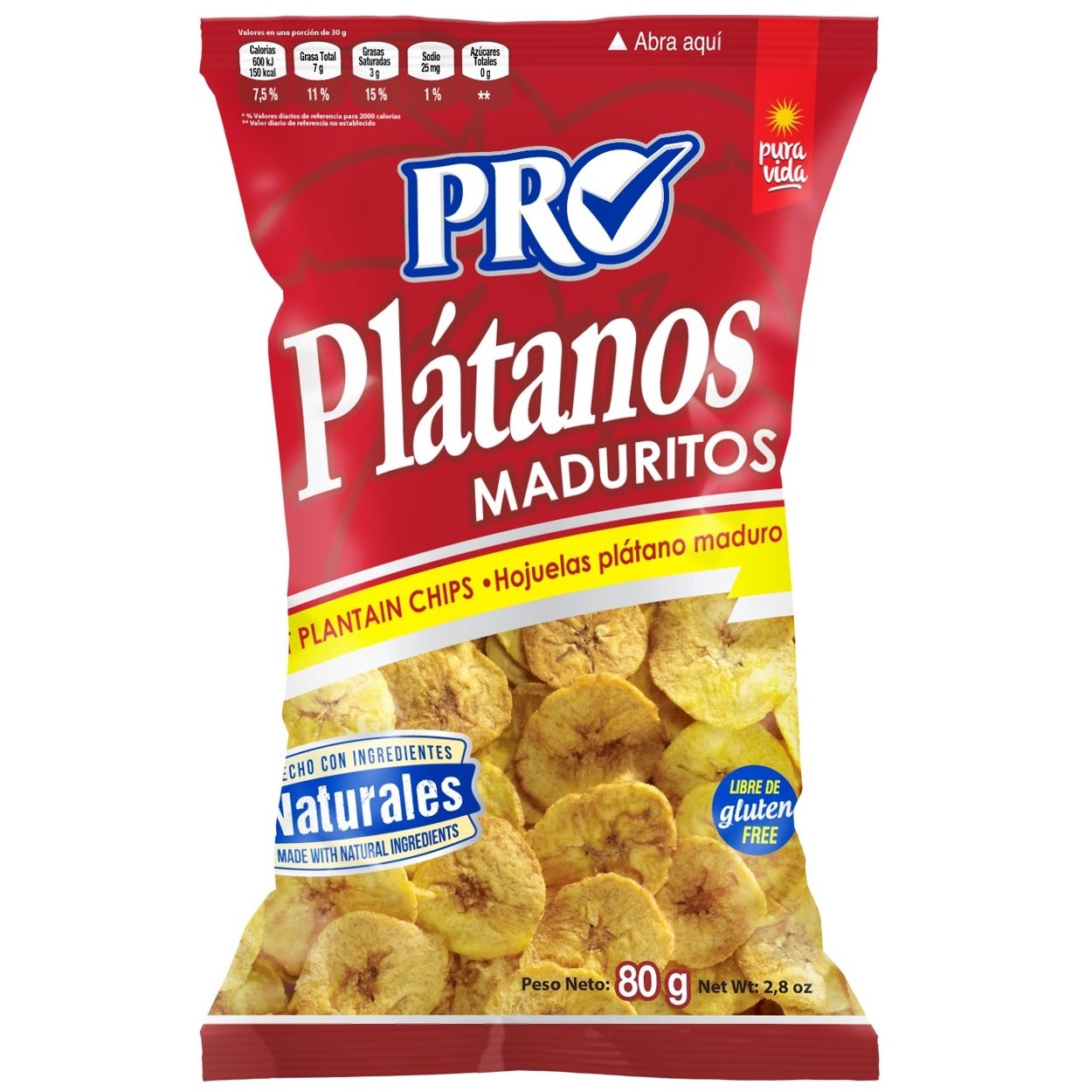 PRO PLATANOS MADURITOS 80g