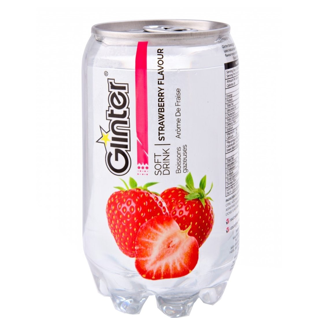 GLINTER SOFT DRINK STRAWBERRY 350ml