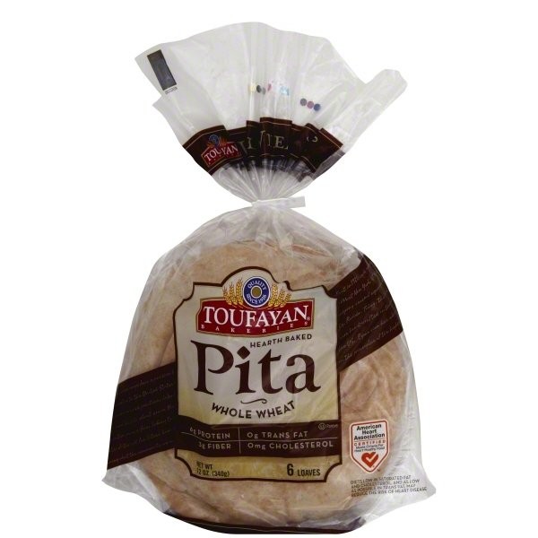 TOUFAYAN PITA WHOLE WHEAT 12oz