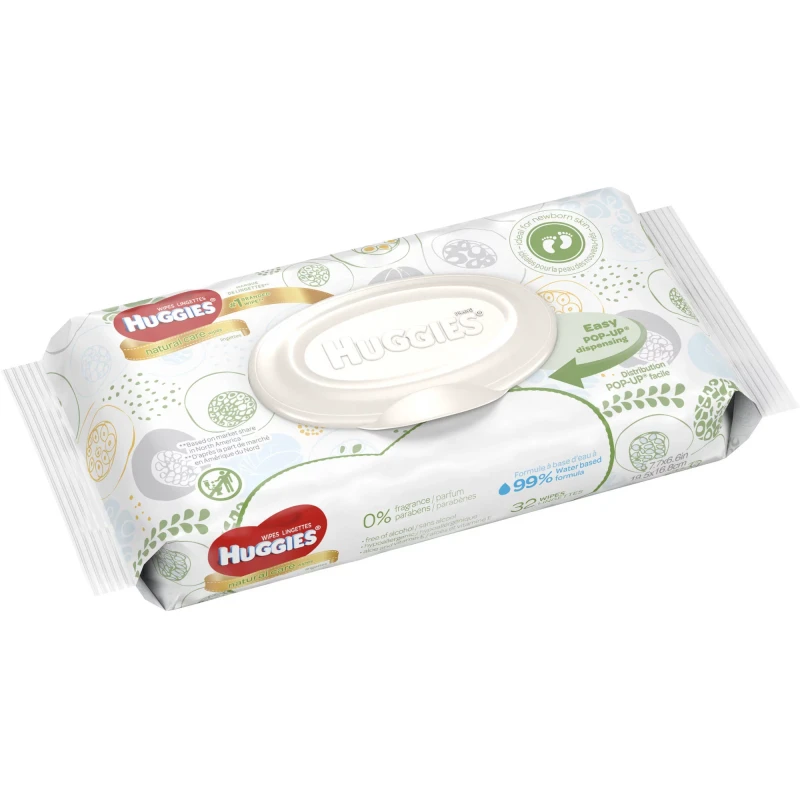Huggies Wipes Lingettes Natural Care, 56 Count