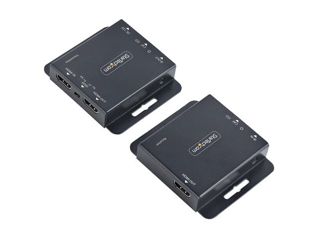 StarTech.com HDMI Extender over CAT6/CAT5, 4K 30Hz/130ft (40m) or 1080p 60Hz/230ft (70m) Video Extender, 4K HDMI over Ethernet Extender, PoC HDMI Transmitter and Receiver Kit, IR Extension - Local Vid