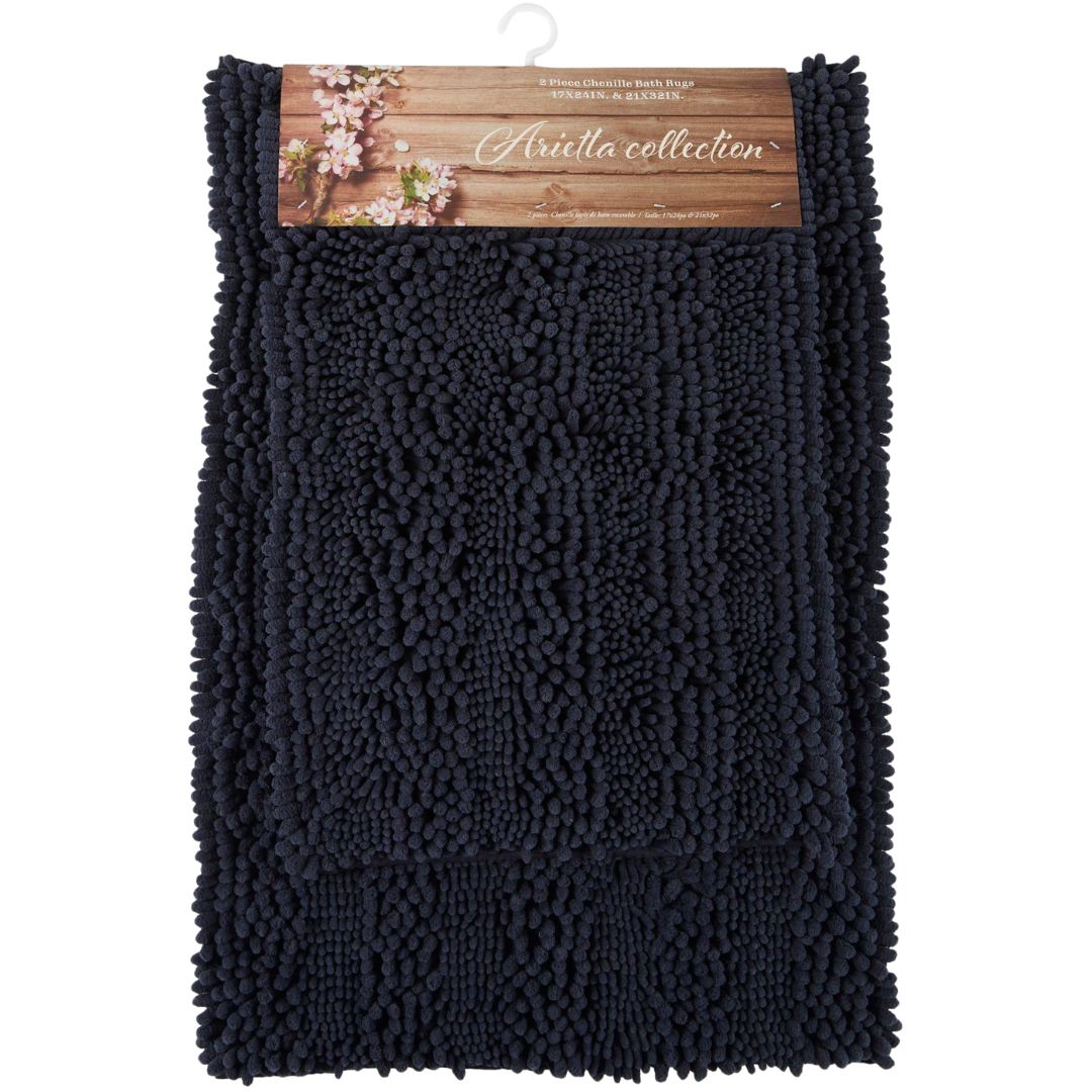 Arietta Collection Chenille Bath Rug, 17"x24"