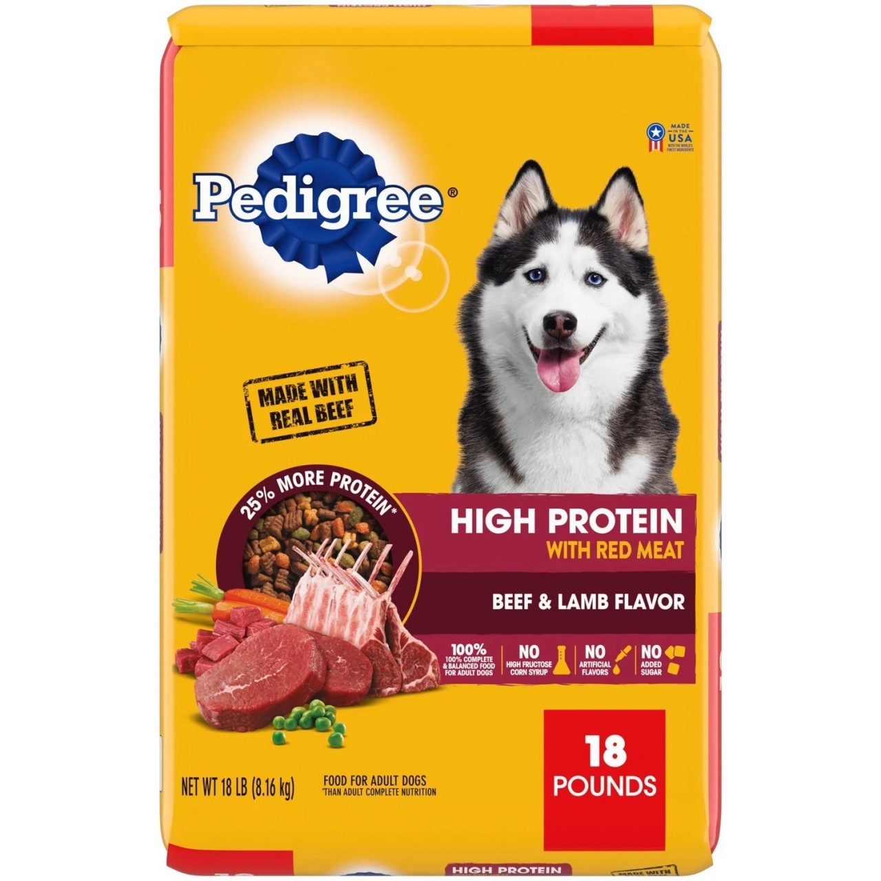 PEDIGREE HIGH PROTEIN BEEF LAMB 18lb