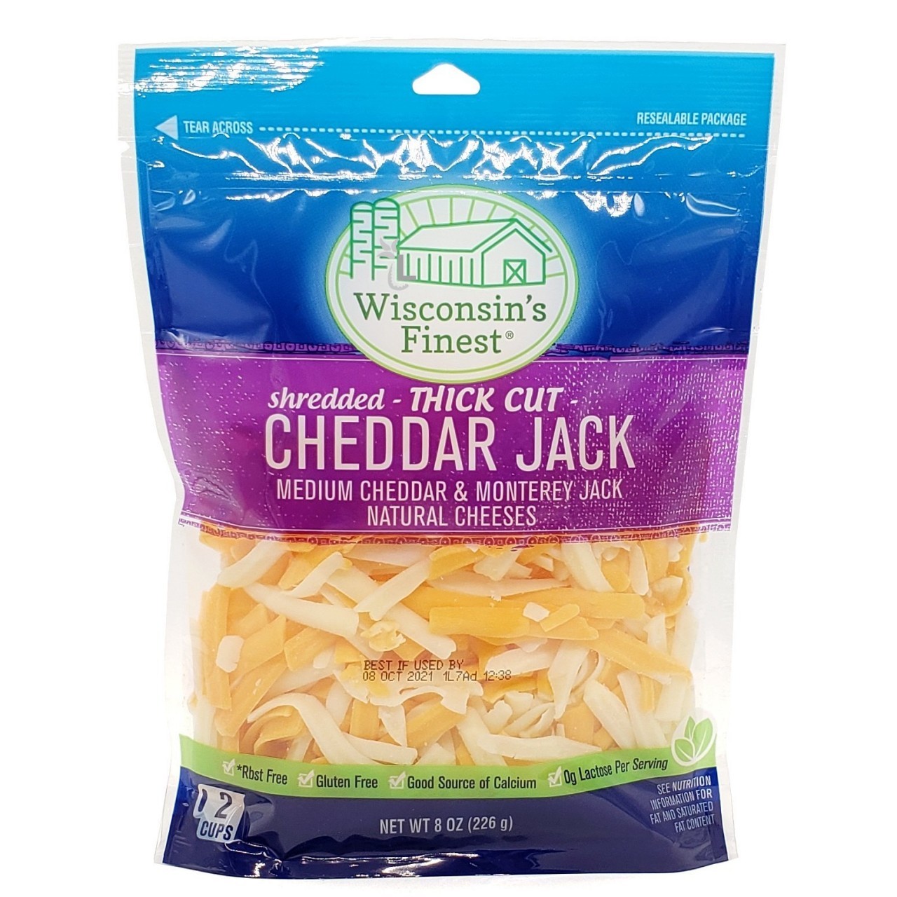 WISCONSIN FINEST THICK CHEDDAR JACK 8oz