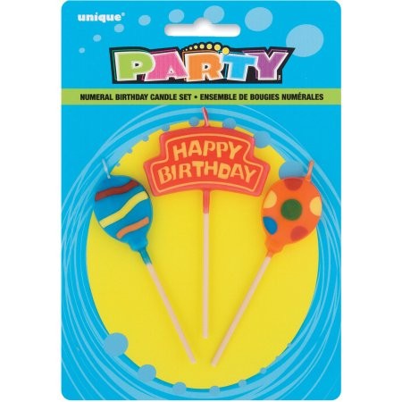 Unique Candle Set Balloon Bday