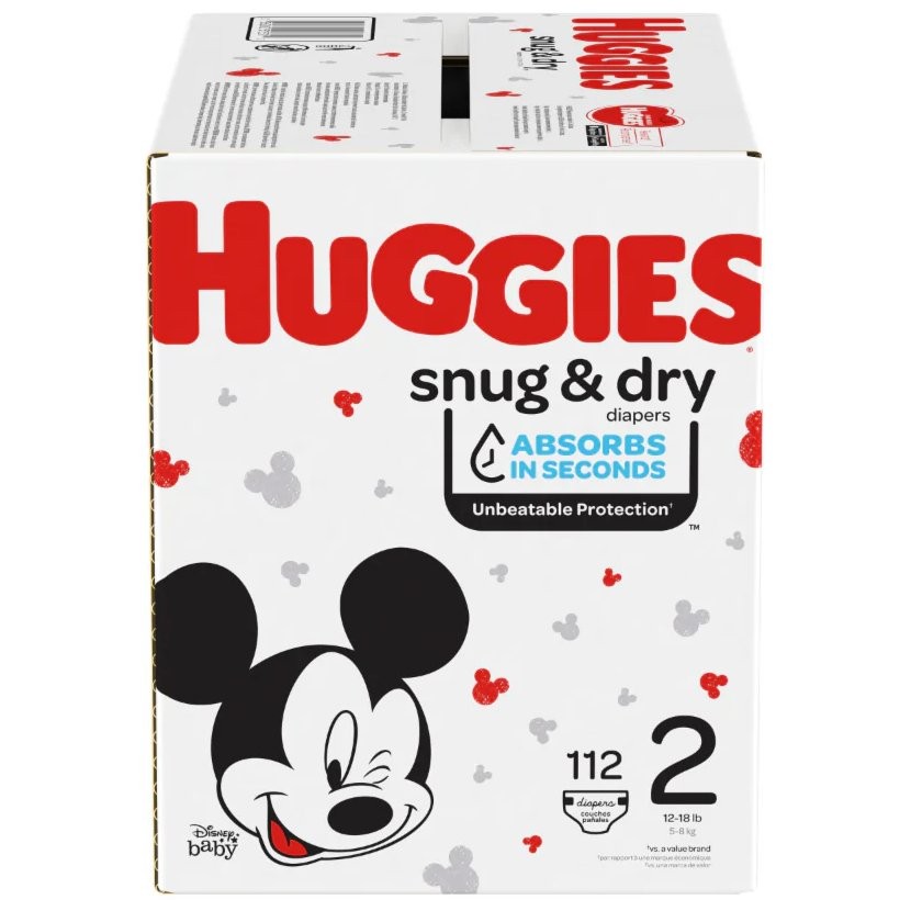 HUGGIES SNUG & DRY DIAPERS #2 112s