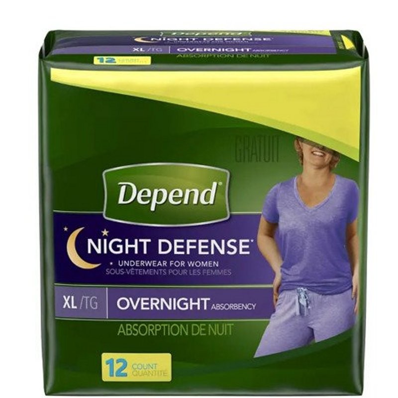 DEPEND UNDERWEAR NIGHT (W) XL 12s
