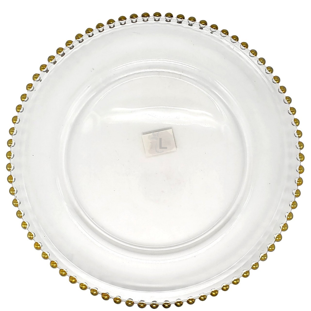 DECORE CHARGER PLATE GOLD RIM 1ct