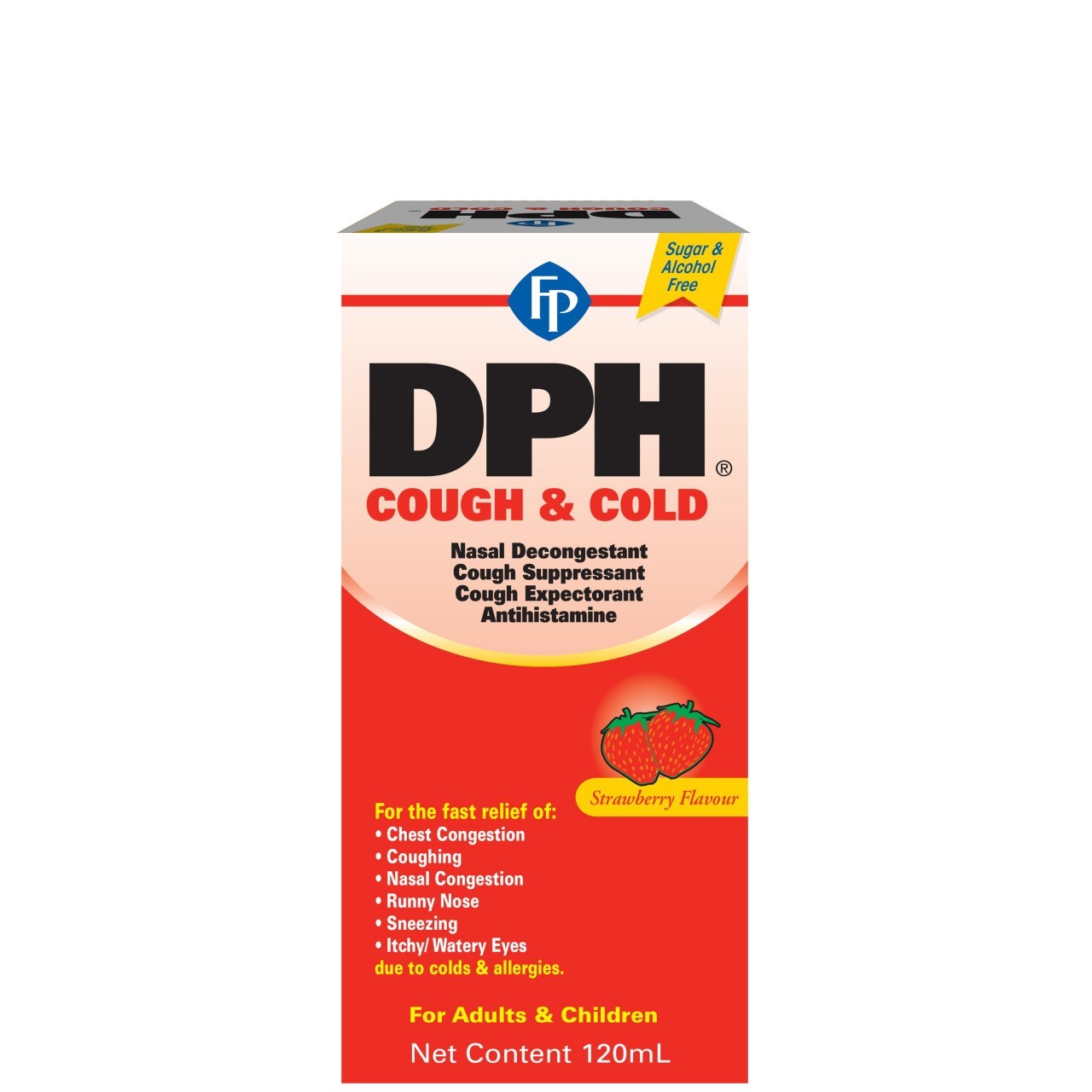 BUNNYS VAPOSOL 28g FP DPH COUGH & COLD STRAWBERRY 120ml